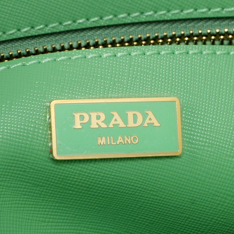 2014 Prada Shiny Saffiano Leather Top Handle Bag BL0837 lightgreen
